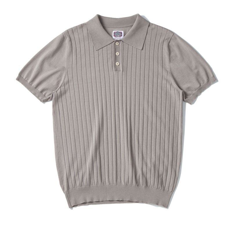 Polo da uomo in seta di alta qualità in stile italiano, a maniche corte, con colletto americano, lavorata a maglia e a coste_voghion.com