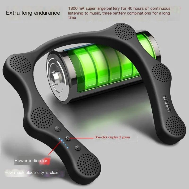 6 luidsprekers Hang Neck-stijl Bluetooth-luidspreker HIFI-stereogeluid voor sportief hardlopen, ondersteuning voor Micro SD-kaart_voghion.com