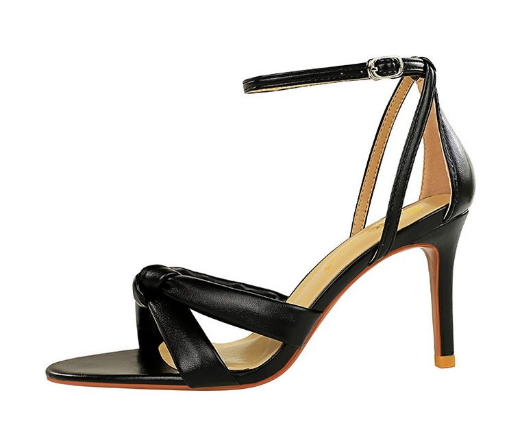 927-A6 Fashion Hollow Open Toe Cross Strap Summer High Heel Women's Shoes with Sandals_voghion.com