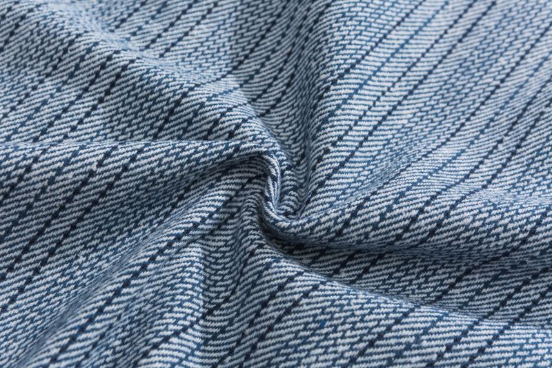 Herrenbekleidung Einfaches, trendiges, gewaschenes, gestreiftes Denim-Langarmhemd, lässige blaue Hemdjacke_voghion.com