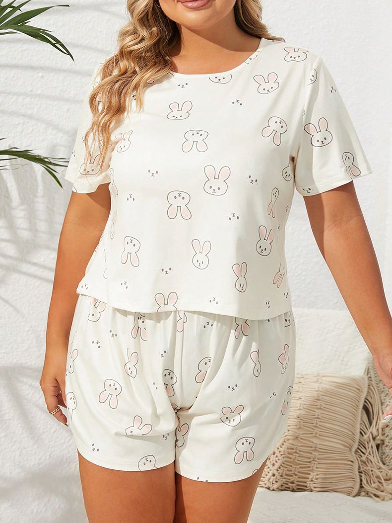 Conjunto de pantalones y pantalones para mujer, de talla grande, con botones, estampados sólidos y cuello mini, de verano, muy vendido, atuendo antiarrugas_voghion.com