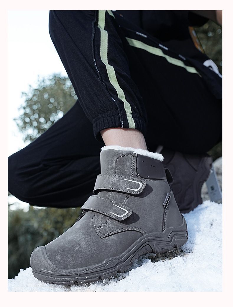 Kids' Outdoor Hiking Warm Martin Boots - Winter Snow Boots With Thick Insulation, High-Top Comfortable Shoes For Boys And Girls_voghion.com