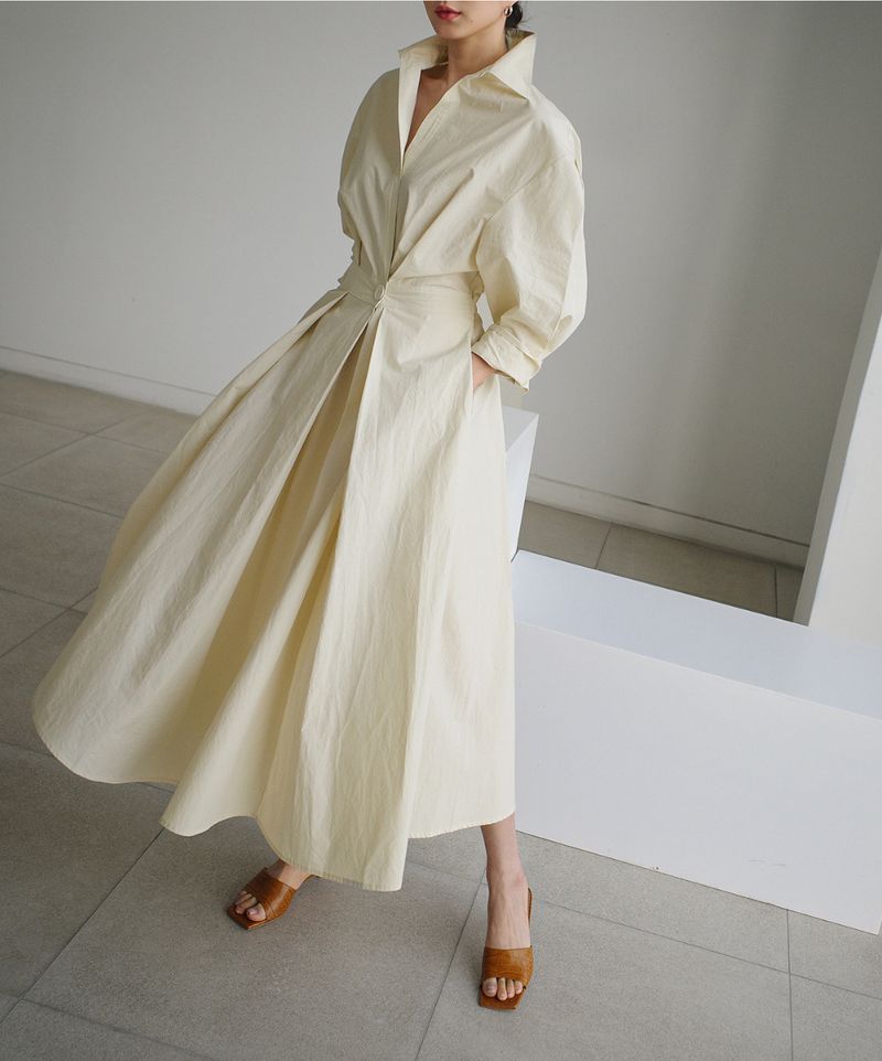 Women's Long Sleeve Oversized Shirt Dress - Casual Boho A-Line Tunic With V-Neck For Everyday Wear (Khaki/Black)_voghion.com