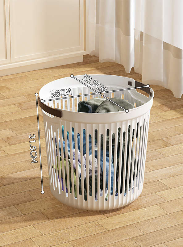 Schmutziger Haushaltskorb, Kleidungsartefakt mit großer Kapazität, Wäscheaufbewahrung im Badezimmer des Schlafsaals, dicker Kunststoff_voghion.com