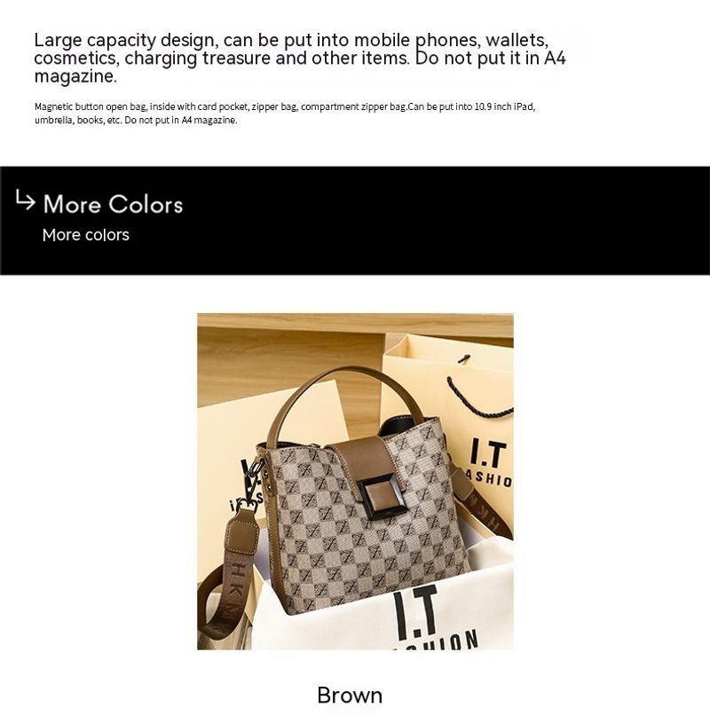 2023 novo balde feminino de grande capacidade moda portátil ombro versátil textura oblíqua straddle saco maré_voghion.com