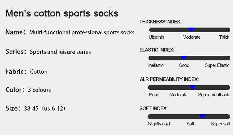 ActiveGo ActiveGo Cross-Border Sweat-Absorbent Breathable Towel Bottom Men's Short Tube Sports Thickened Running Outdoor Hiking Socks_voghion.com