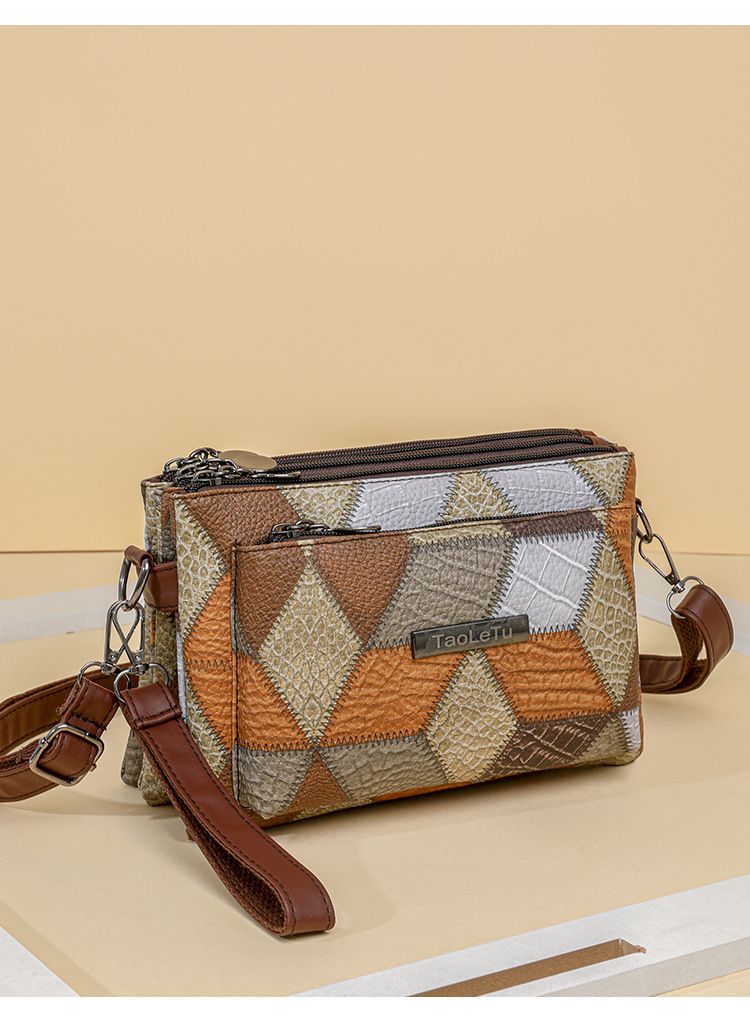 Nuova borsa a tracolla semplice e alla moda con blocco di colore per le donne, borsa da viaggio quotidiana con portamonete e borsa per la mamma_voghion.com
