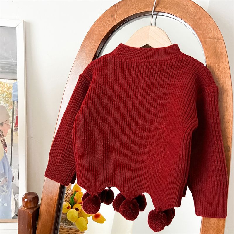 Completo abito in maglia per bambine con fiocco e gonna in tulle arcobaleno - Morbido completo invernale per bambine e bambini (3-8 anni, 100-140 cm)_voghion.com