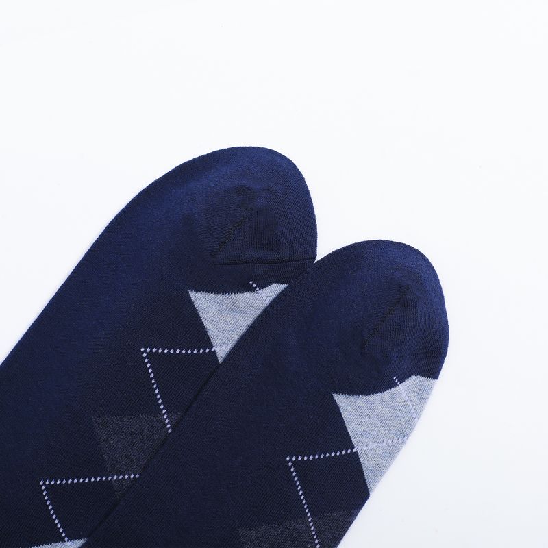 Women's Socks Large Size Diamond Stripes Solid Color Business_voghion.com