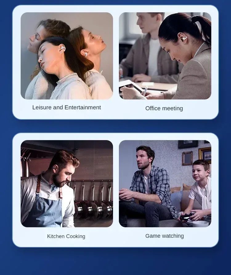 NEW Bluetooth 5.3 Wireless Bone Conduction Headphones T75 Clip Ear Music Noise Canceling Headset HD Call Sports Gaming_voghion.com