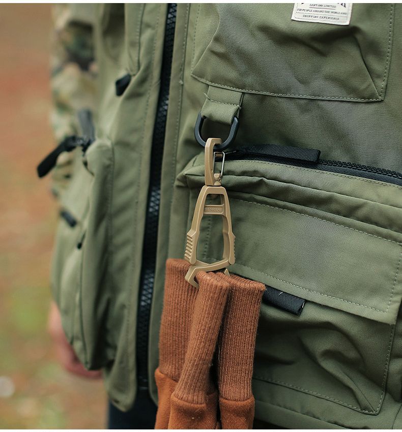 Nuovo guanto Artifact Outdoor Fibbia da appendere Portachiavi da cintura leggero in plastica per barbecue con clip anti-smarrimento rapido_voghion.com