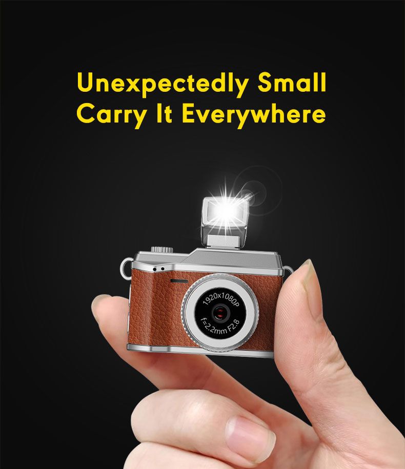 Compact Retro CCD Camera For Students - Mini Thumb-Sized Digital Camera With 0.96" HD Screen, 100MP, USB 2.0, TF Card Slot (Brown/Black/White/Green)_voghion.com