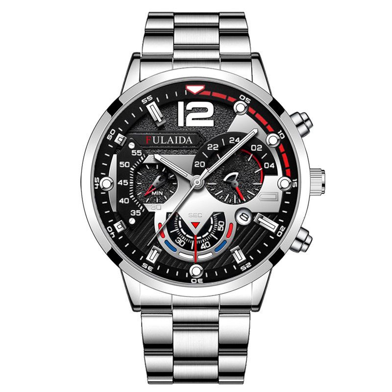 Relógio masculino fashion com contas e pulseira_voghion.com