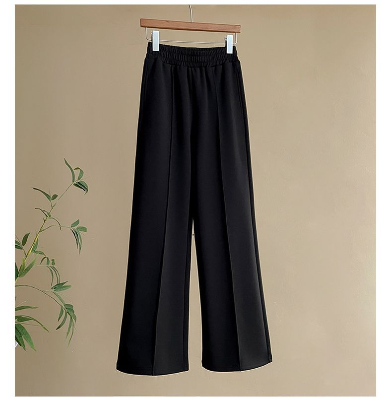 Conjunto deportivo elegante para mujer: sudadera con capucha y pantalón recto, conjunto informal y cómodo de dos piezas para uso diario._voghion.com