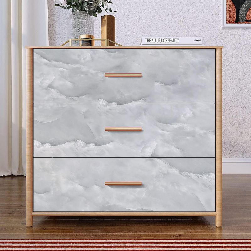 Gray Peel And Stick Marble Removable Wallpaper Pull Countertop Cabinet Self-Adhesive Stickers_voghion.com