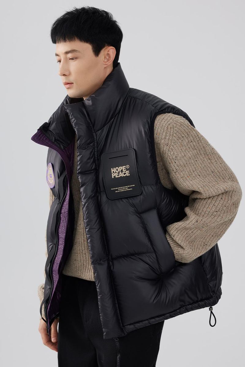 2023 Winter New Trendy Brand High-Weight Down Jacket Unisex Vest Outerwear Thickened High-End Couple Outfit_voghion.com