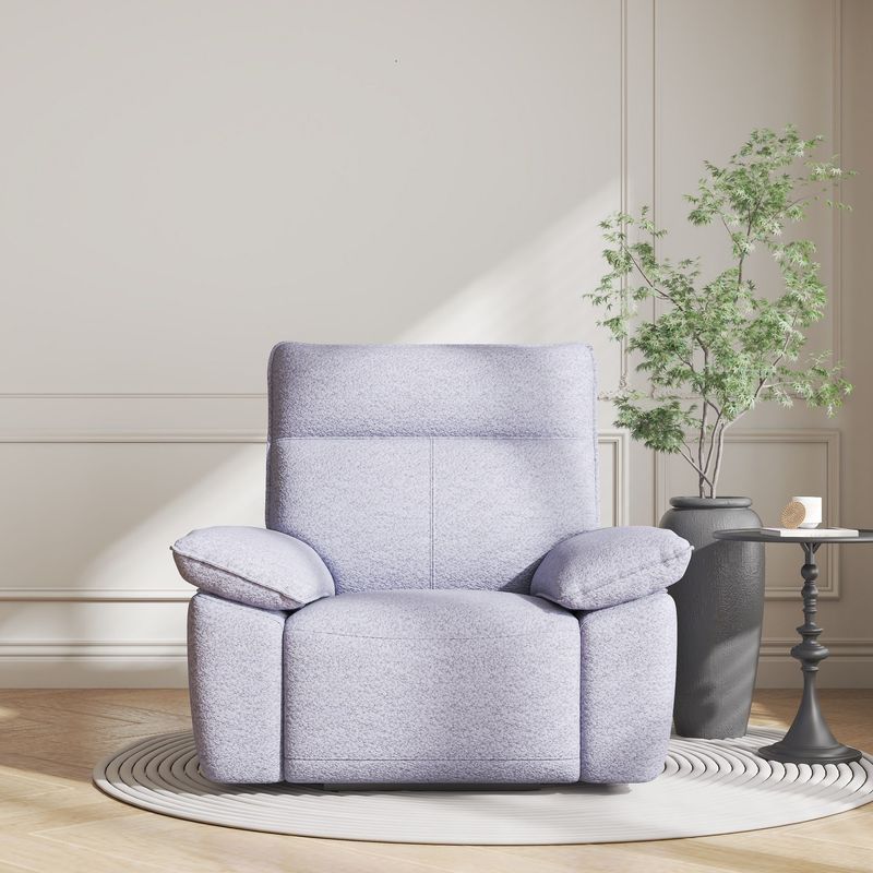 Rocking Chair Recliner Chairs For Adults, Rocker Manual Recliner With Remote Control And Cup Holder For Living Room, Bedroom, Nursery-Fleece Fabric_voghion.com