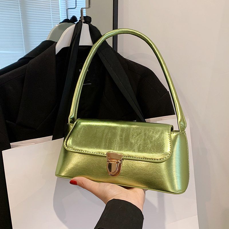 Sommer Trendy Fashion Unterarm Neue Glänzende Nische Pendler Schulter Candy Farbe Design Sinn frauen Tasche_voghion.com