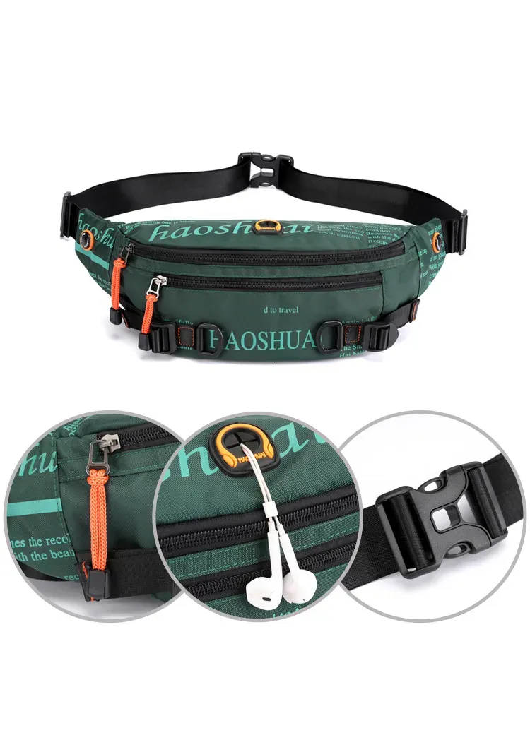 Externe Rahmenpakete Outdoor Herren Sport Hüfttaschen Street Trend Brust Messenger Radfahren Laufen Eng anliegend 230427_voghion.com