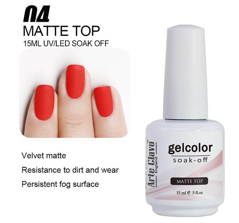 Arte Clavo 15ml Base Coat Super Top Coat Matte Top Coat Rubber Base Gel Soak Off UV Gel Nail Art Salon Gel Lak Function Gel_voghion.com