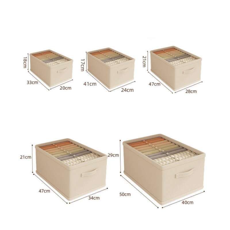 Scatola portaoggetti per armadio con cassetto, per indumenti in tessuto per la casa, pantaloni, contenitore scoperto per cotone e lino, contenitore per cestini di smistamento_voghion.com