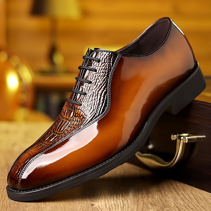 Nieuwe zakelijke formele Derby brogue van echt leer, hoogwaardige Britse trouwschoenen voor heren_voghion.com