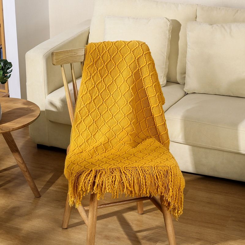 Nordic Retro teemanttekk, ühevärviline kootud tekk, voodiotsa tekk, voodidiivani tekk, rätik, voodiotsa rätik_voghion.com