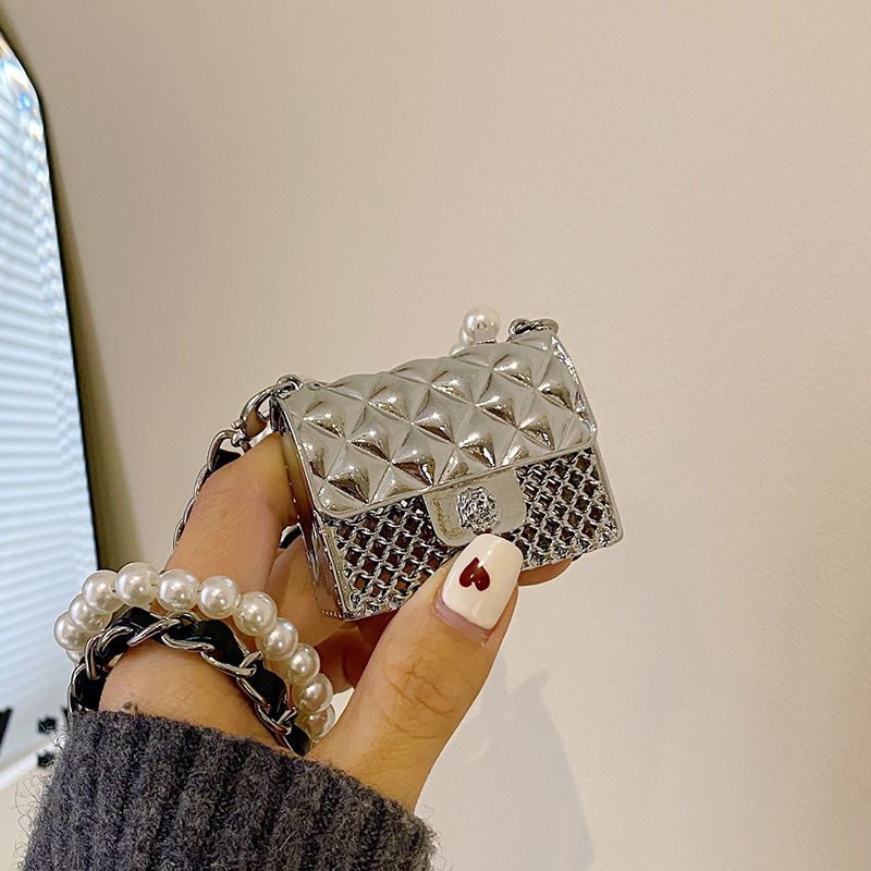 Borsa a tracolla con catena di perle trapuntata mini di alta moda per donna 2023, nuova nicchia_voghion.com