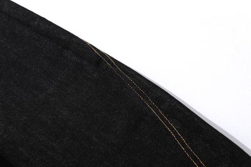 Herrenbekleidung Retro Washed Stitching Multi Pocket Scimitar Jeans Japanische Cityboy-Hose mit weitem Bein_voghion.com