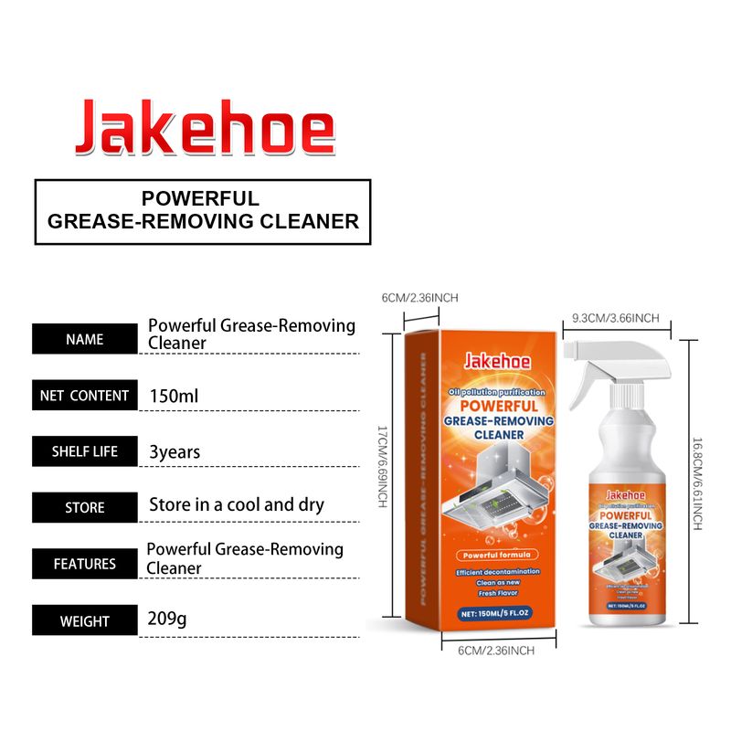 Jakehoe Oil Cleaning Agent Kitchen Stove Hood Oil Cleaning Clean Bright Multi-Effect Cleaner_voghion.com