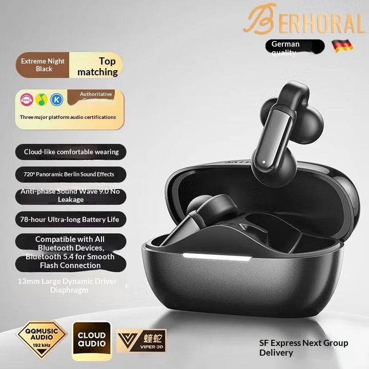 NeoGear Neue KI-gestützte, intelligente, kabellose, tragbare Outdoor-Sport-Kopfhörer mit hochwertigem Design und Ohrclip-Funktion, fortschrittliche Bluetooth-Kopfhörer_voghion.com