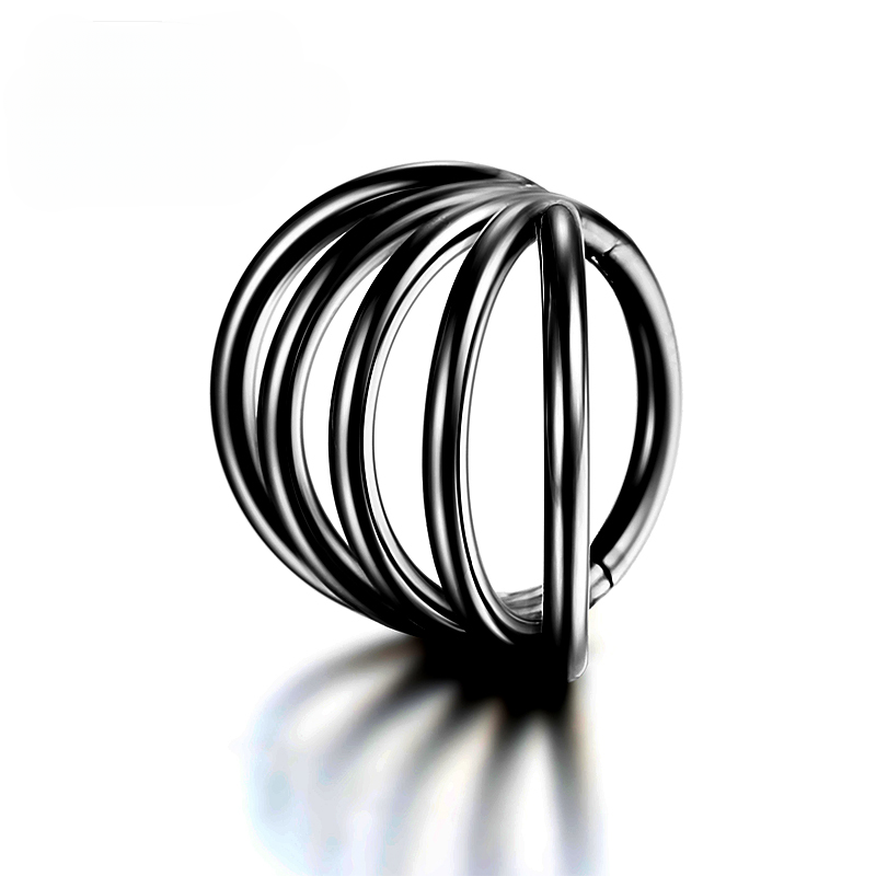 F136 Anello al naso in titanio Piercing al trago Cartilagine Segmento incernierato Daith Elica 16G Orecchio Spirale Setto Labret Gioielli per il corpo all'ingrosso_voghion.com