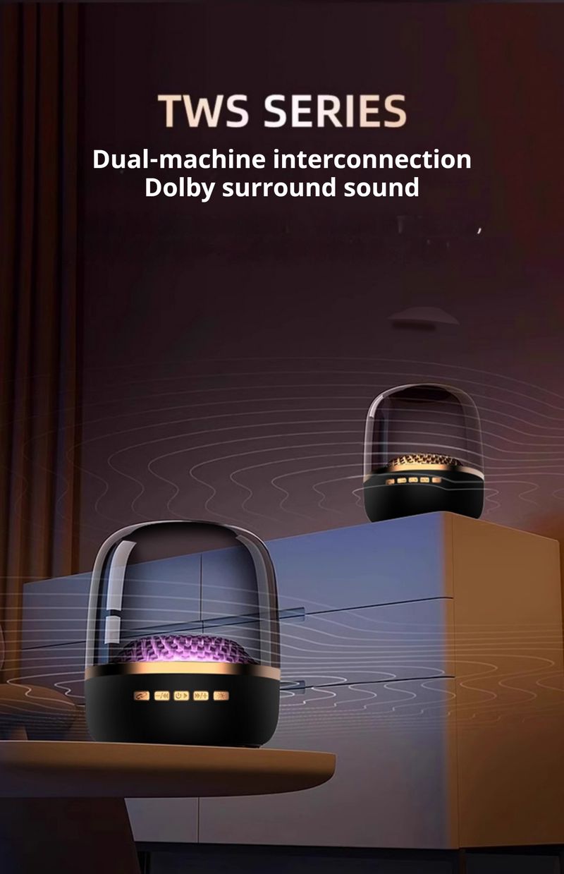 High Power Bass Sound Box 9D Surround Sound Column Harman-4th Full Screen Transparent Caixa De Som Bluetooth-Speaker TWS/TF_voghion.com