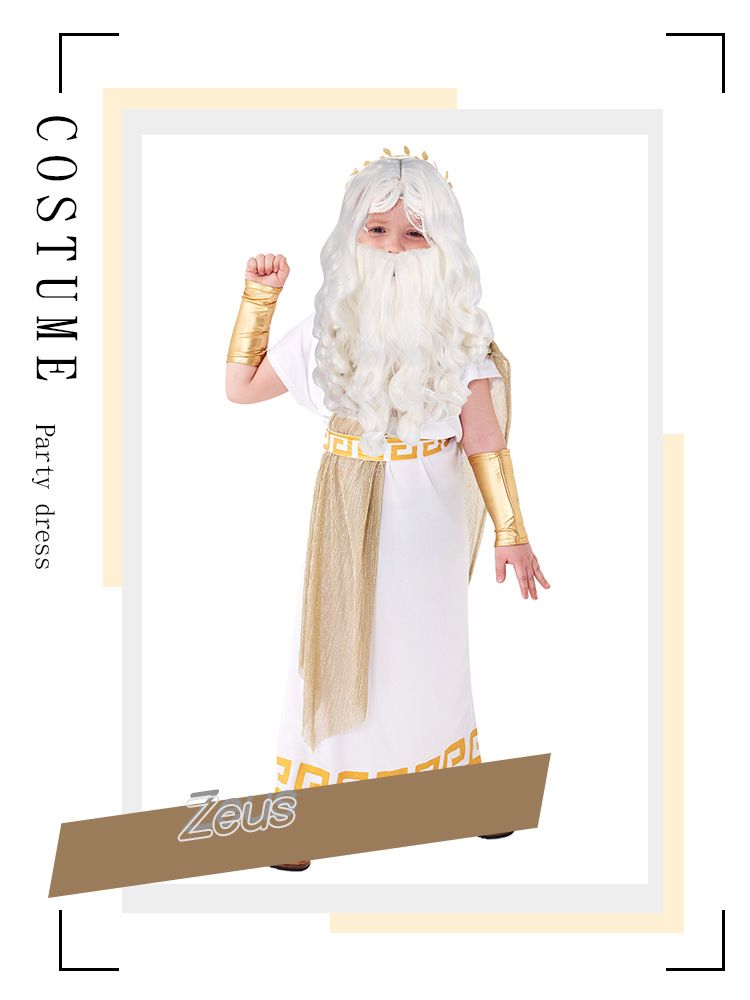 Halloween stil Internationella barndagen rollspel antik grekisk mytologi Zeus kostym romersk kostym_voghion.com