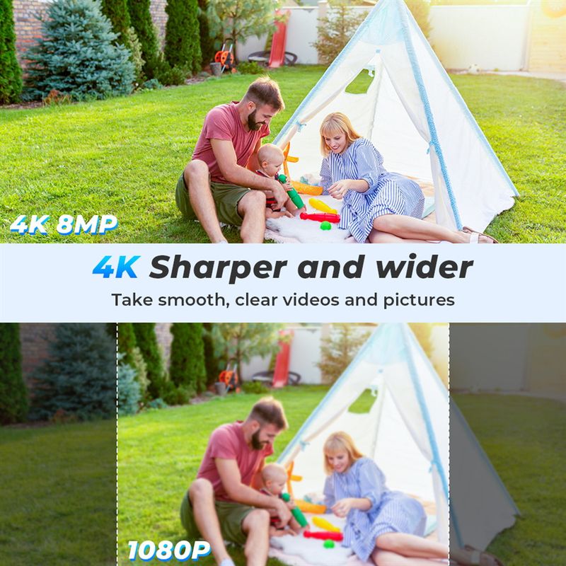 Icsee8MP Gun Ball Linkage Fernglas Dual Screen HD Drahtlose Kamera Nachtsicht Volle Farbe Dual_voghion.com