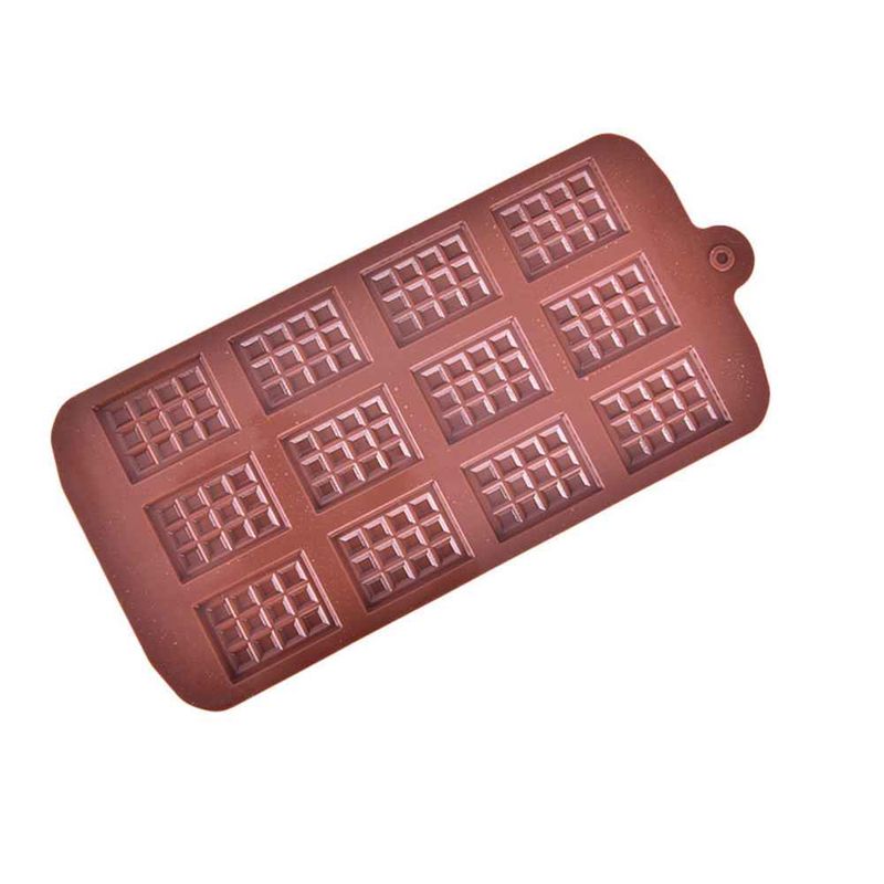 5Pcs 12 Cell Cavity Mini Chocolate Bar Candy Professional Silicone Mould Decor Cake_voghion.com