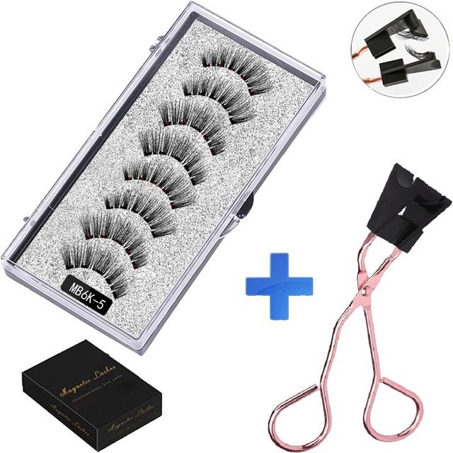 5er-Set magnetischer Wimpern – wiederverwendbare falsche Wimpern mit Clips für den täglichen Gebrauch (einfach anzubringen)_voghion.com