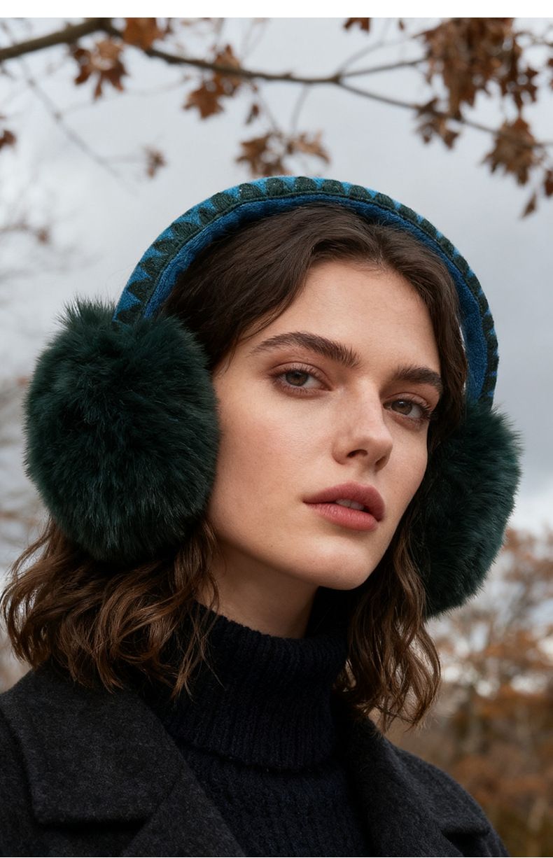 New Winter Rabbit Warmers Protection Anti-Freeze Fur Covers European And American Style Women's Plush Cold-Proof Ear_voghion.com