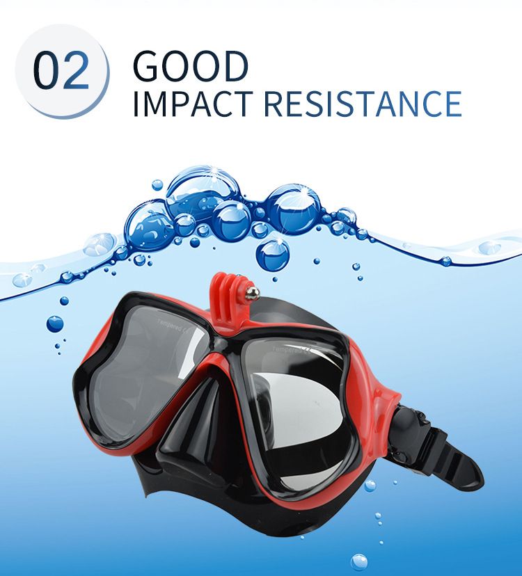 Male female adult goggles, large frame silicone face mirror, swimming and snorkeling mask, diving goggles_voghion.com