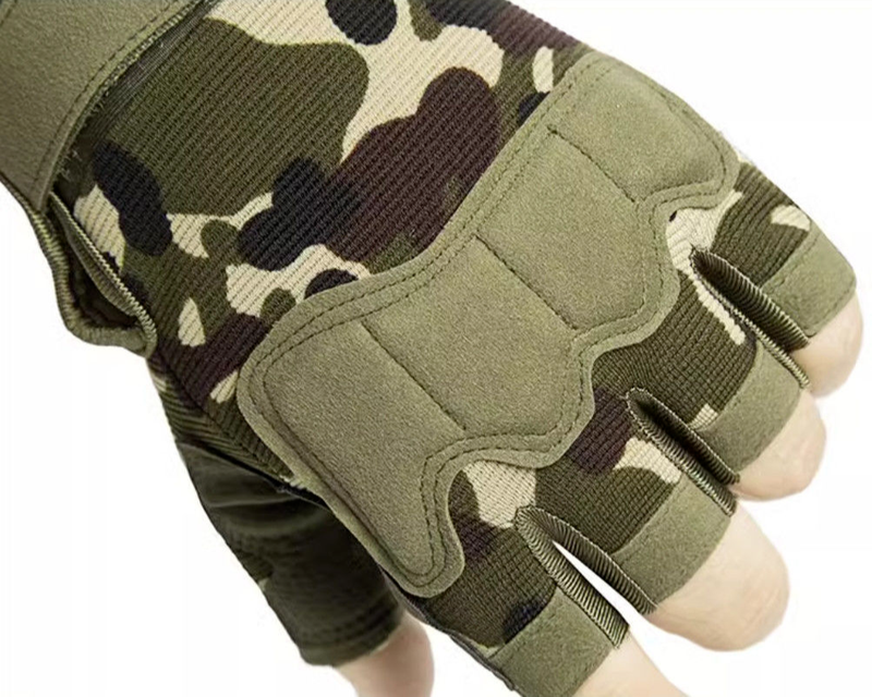 Guantes tácticos de media caña Uisex Sprig para verano, deportes al aire libre, ciclismo, escalada, antideslizantes, resistentes al desgaste y a los golpes._voghion.com