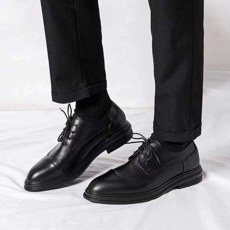 Scarpe da sposo da uomo, formali, casual, traspiranti, con suola morbida, in pelle, per giovani, da matrimonio_voghion.com