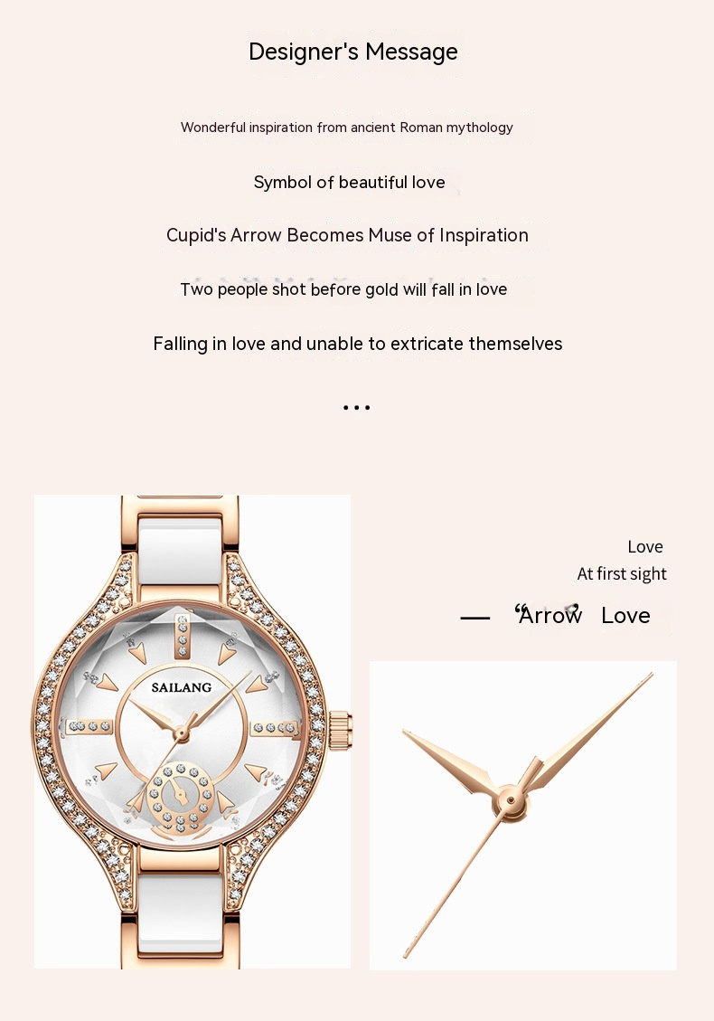 Nuovo orologio di vendita caldo Orologio da donna Sailang Orologio in ceramica impermeabile Orologio al quarzo transfrontaliero_voghion.com