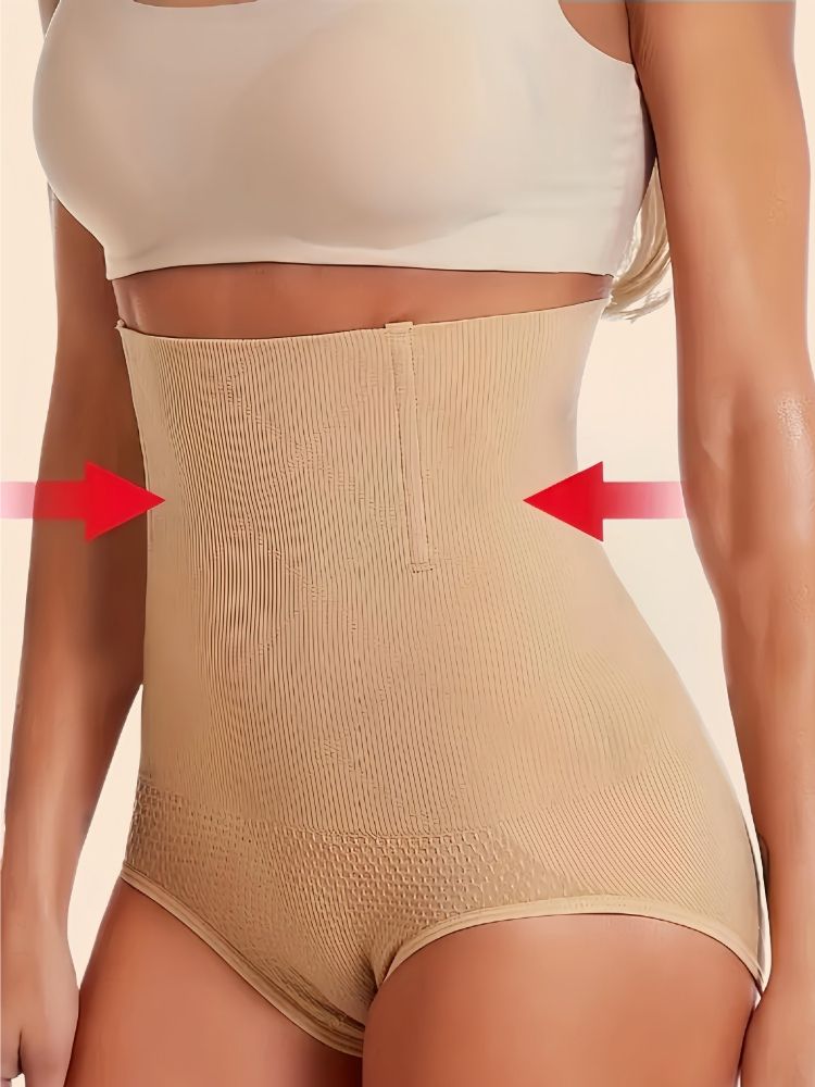 K High-waisted Postpartum Seamless Belly-slimming Panties; Waist-cinching, Hip-lifting, Body-shaping Beauty Pants_voghion.com