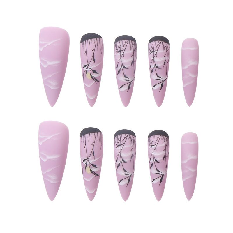 Halloween Long Armor Dark Night Wearing Armor Grass Moon White Cloud Nail Stickers_voghion.com