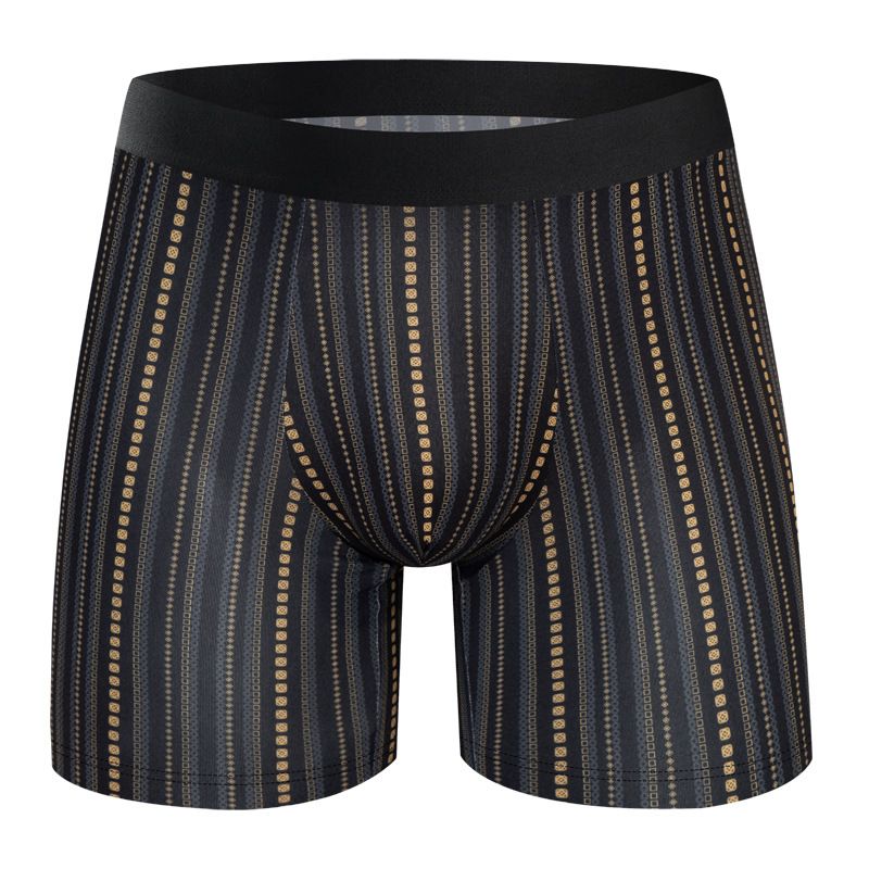 Bulk Pack Men's Printed Boxer Briefs, Long Leg Anti-Chafing Design With Breathable Fabric_voghion.com