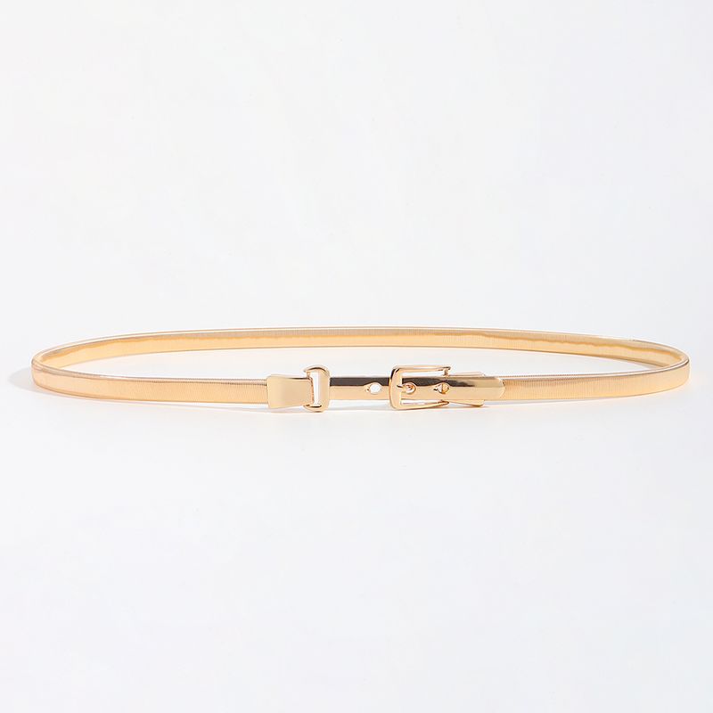 HOT Desinger Fasion Women's Metal Fashion Elastic Spring Waist Chain gold color 1 pcs_voghion.com