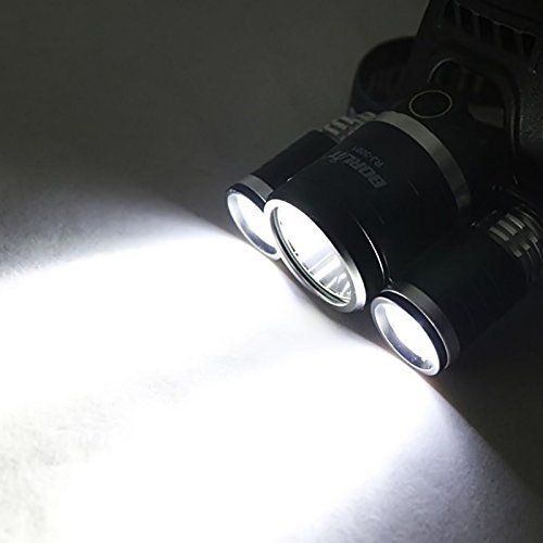 T6 LED Headlamp - 3-Light Rechargeable Head Torch With Zoom, 1000 Lumens For Night Fishing, Camping & Outdoor Activities (Adjustable, Hands-Free)_voghion.com