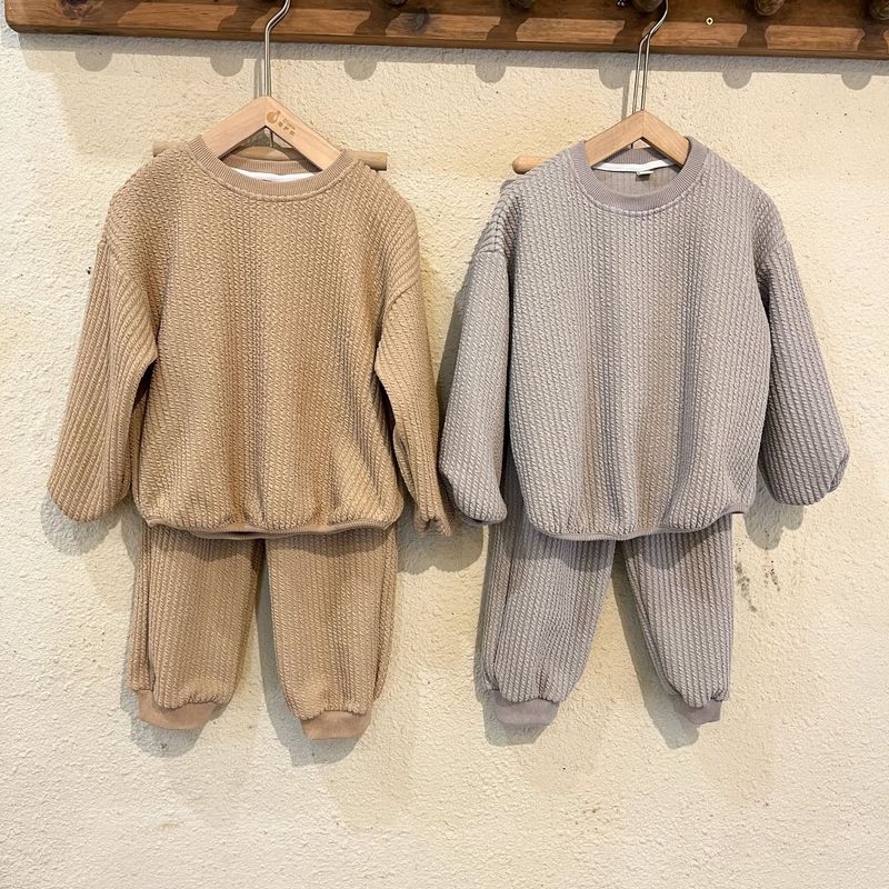 Traje de otoño para niños Prendas de punto para niñas Sudadera con capucha deportiva para niños Ropa de bebé de ocio para primavera y otoño_voghion.com
