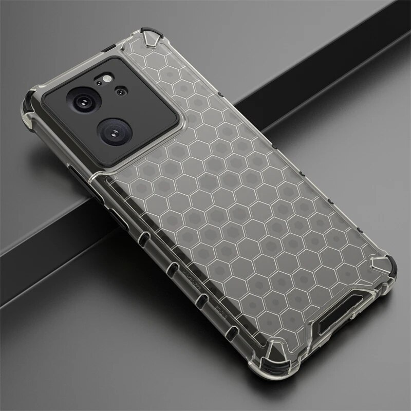Shockproof Transparent Honeycomb Armor 13TPro Case Cover For Xiaomi 13T Pro 6.67 inch_voghion.com