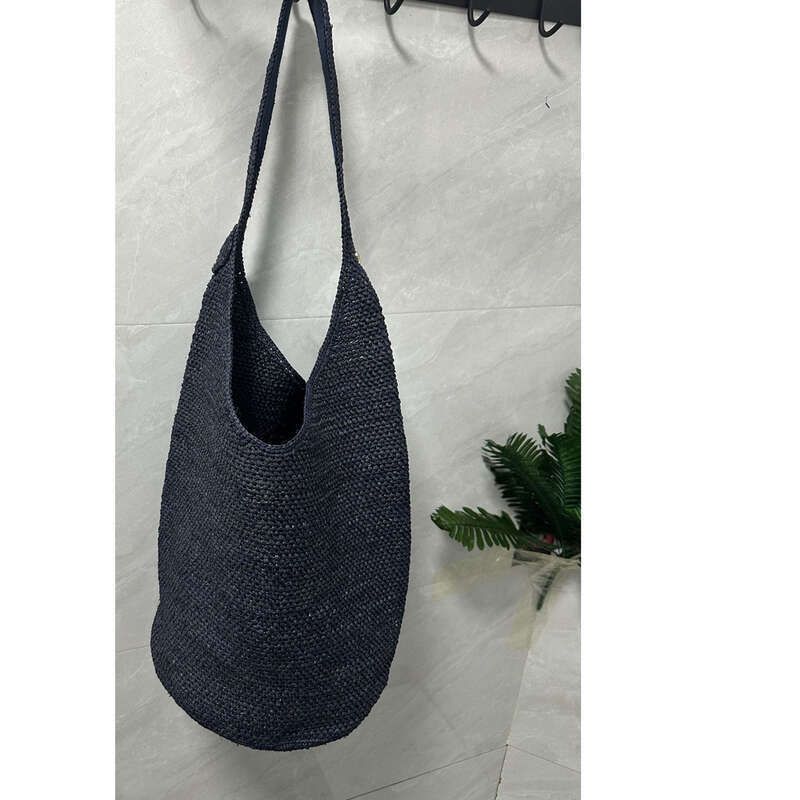 Handgewebte Raffia-Schultertasche für Damen zum Strand und Reisen_voghion.com
